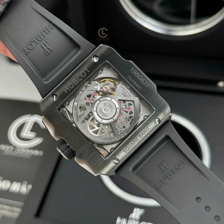 Hublot  Square Bang Unico 821.CI.0170.RX 821CI0170RX 42mm Black Dial Ceramic